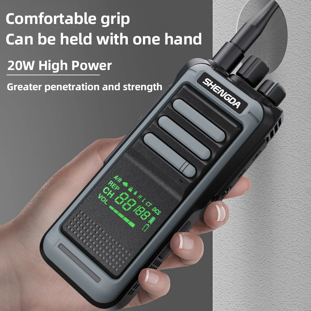 SD-8200トランシーバー 20w マルチバンド ハンディ無線機 FMラジオ VOX CTCSS/DCDS スキャン＆モニター Type-C充電 暗号化通話