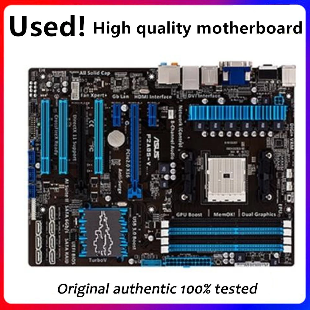 

For ASUS F2A85-V Motherboard Socket FM2 DDR3 For AMD A85M A85X Original Desktop Mainboard SATA II Used Mainboard