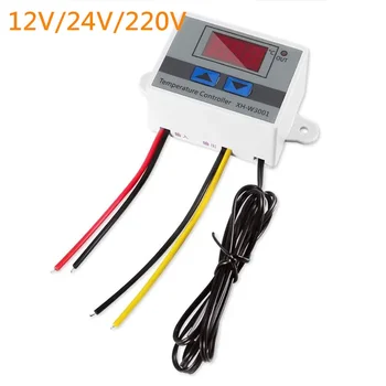 12 V 24 V 220 V digitaler LED-Temperaturregler 10 A Thermostat-Steuerschalter-Sonde 60 x 45 x 30 mm
