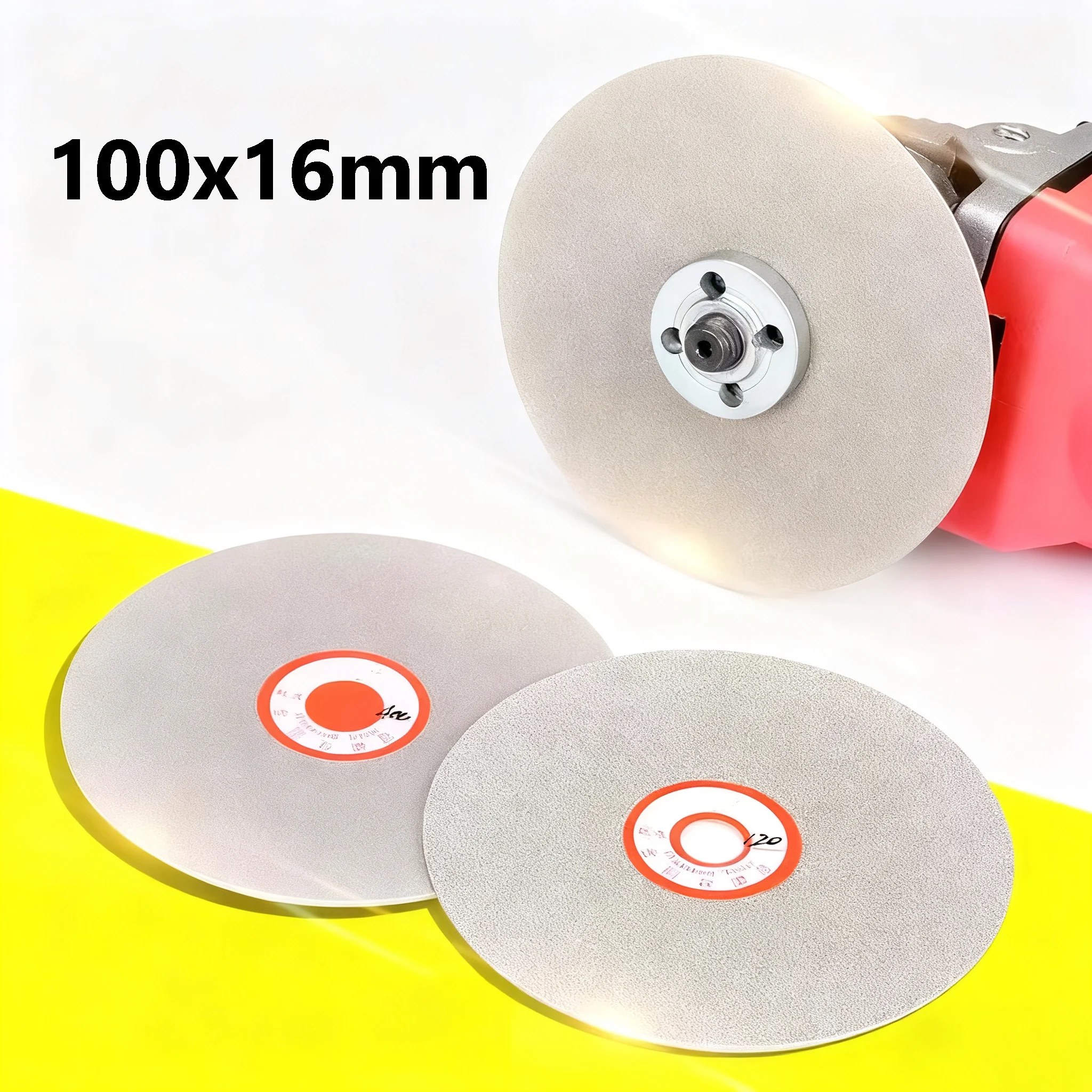 

36~3000 Grit Coated Flat Lap Disc Lapidary Polishing Grinding Disc for Angle Grinder/Ceramic/Glass Millstone 100x16mm