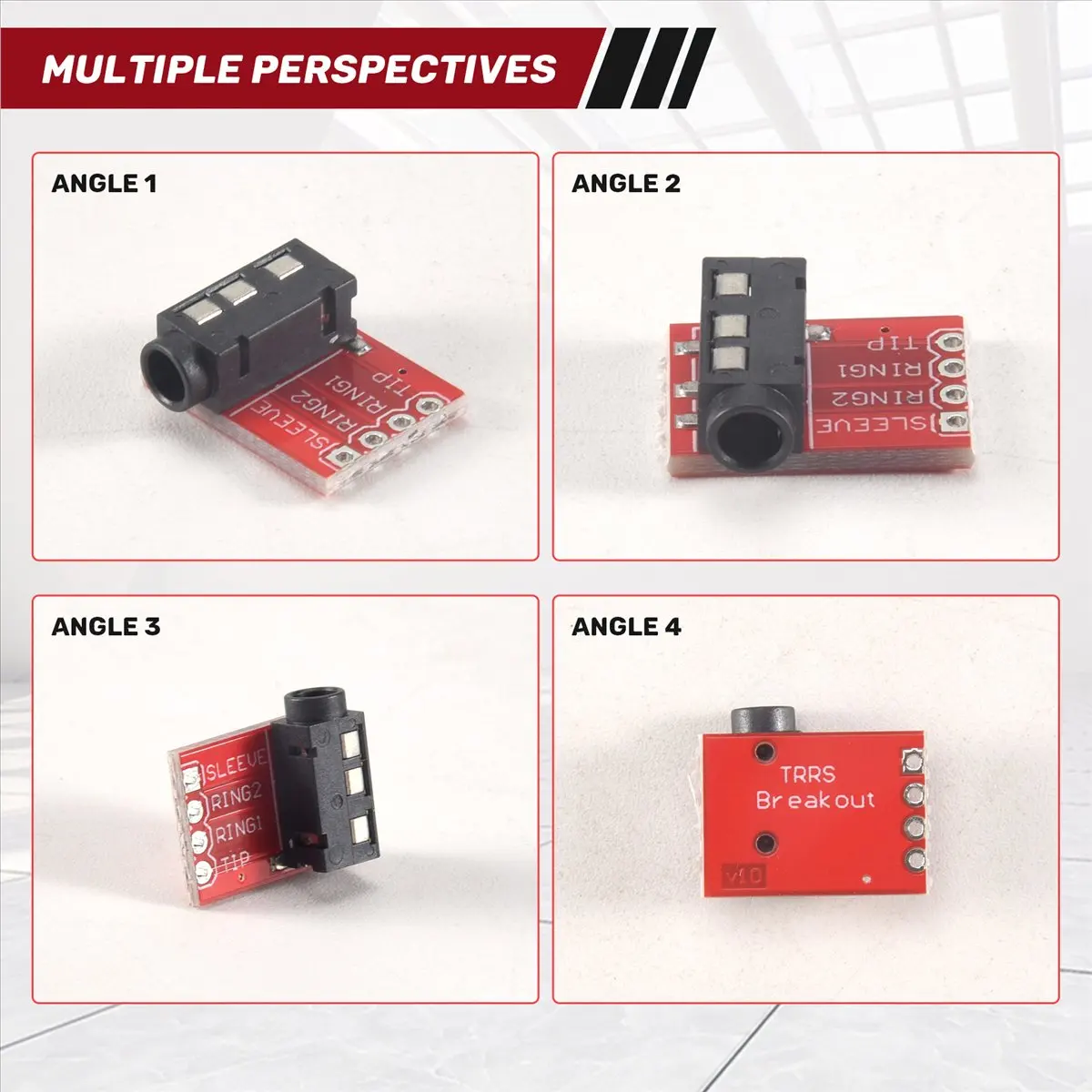 DTC5 TRRS 3.5mm Jack Breakout Board Headphone Video Audio MP3 Professional Connector Module