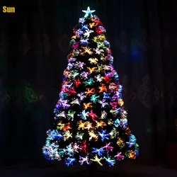 1.2 M -3M  Colorful Fiber Christmas Tree Decorative Ornaments  Light  Luxury Xmas Store Decorations Gift Navidad Decor