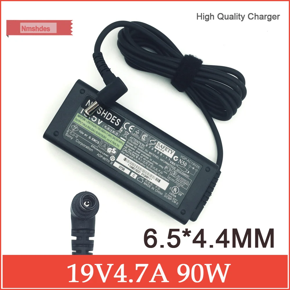 Carregador adaptador ac original 19.5v 4.7a 90w para sony vaio VGP-AC19V42 PCG-21313L PCG-31311L fonte de alimentação para laptop