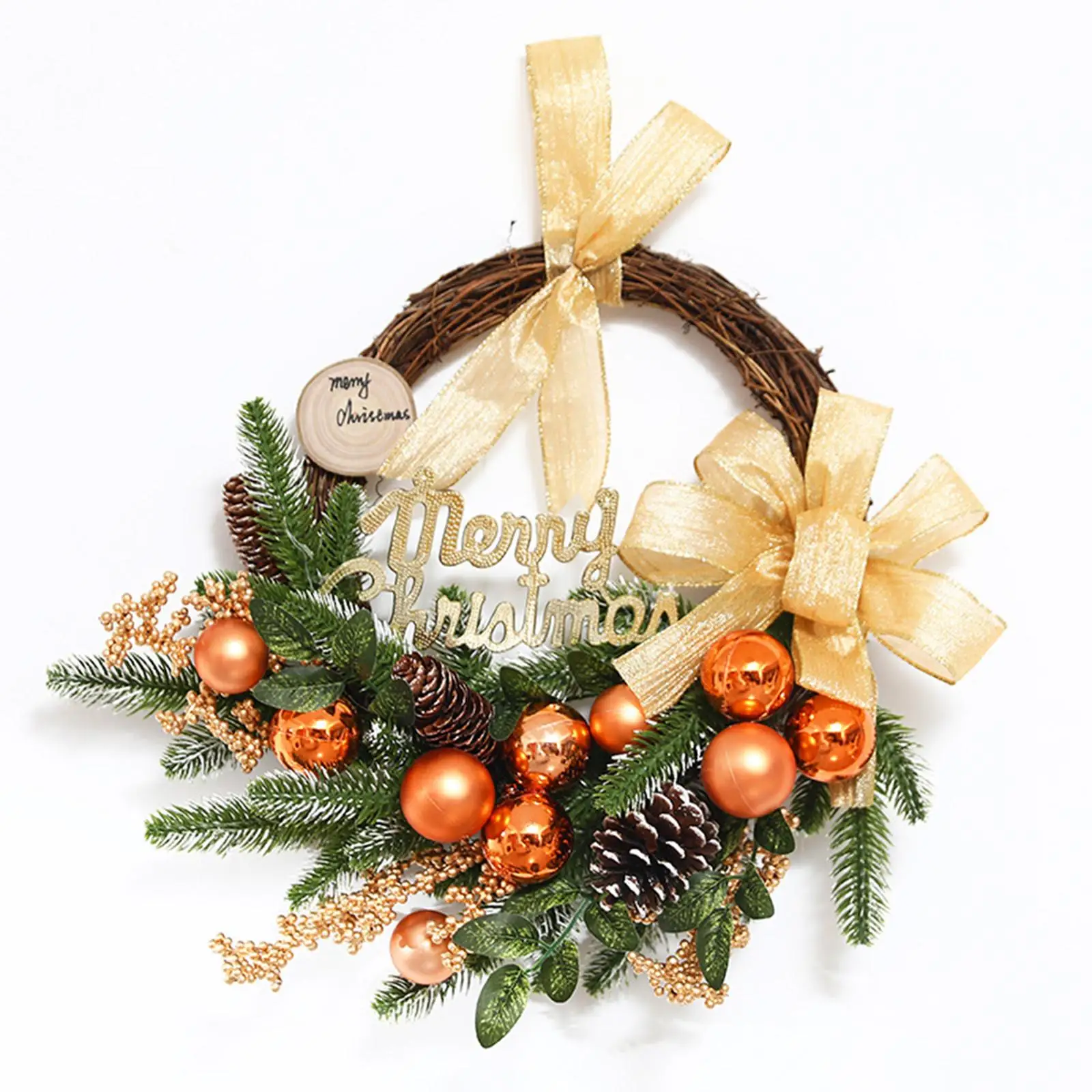 Artificial Christmas Wreath Front Door Wreath for Home Office Living Room