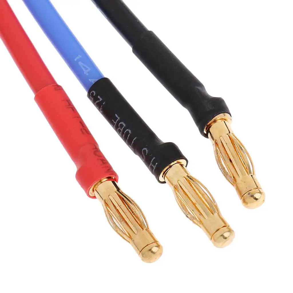 6pc 230mm 4.0mm 3.5mm Banana RC Brushless Motor ESC Connectors Extension Cable