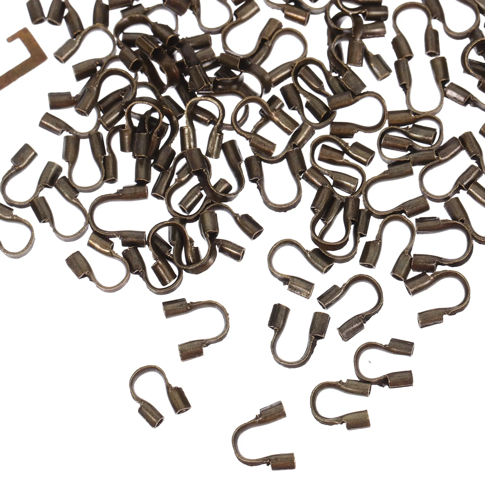 U-Shape Wire Thread Guard Jewelry Making Accessories Metal Thread Protectors for Necklaces Bracelets Earrings DIY Craft