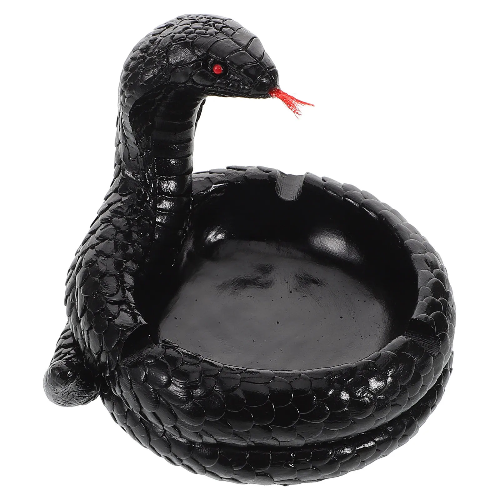 

Cobra Ashtray Black Resin Home Decor Special Desktop Decoration Multifunctional Tray Unique Shape Cigar Accessory