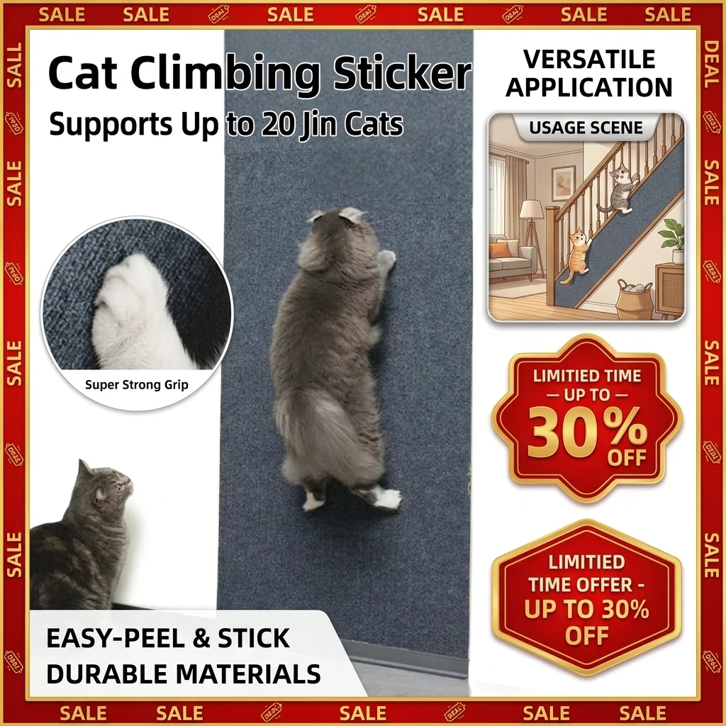 Tapete autoadesivo para gatos, tapete para arranhar, tapete para gatos com corte ajustável, tapete para arranhar em cantos de parede, protetor de móveis e sofás para gatos, ideal para projetos DIY.