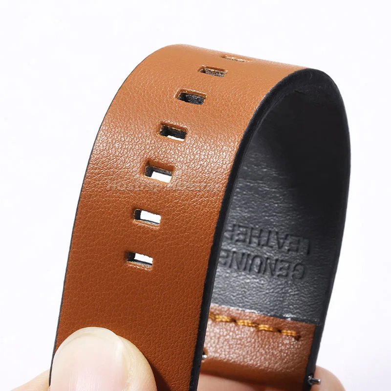 Кожаный ремешок 18 мм, 20 мм, 22 мм, 24 мм, быстросъемный ремешок для браслета Seiko, спортивный браслет, универсальный сменный ремень