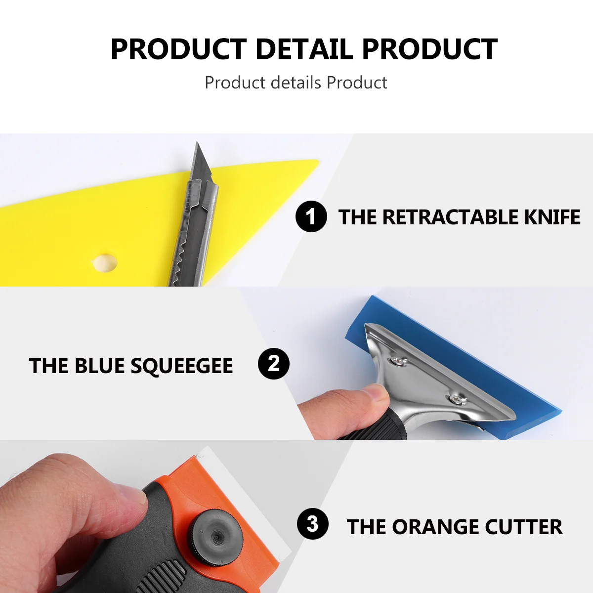 

11pcs Window Tint Tool Kit Car Vinyl Wrap Squeegee Scraper Cutter Trimmer Film Installation Tools For Door Trim Wrap Car Tint