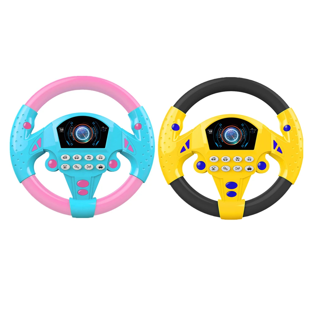 Small Steering Wheel Toys Simulation Copilots Simulated Steering Toy Wheel Early Education Sounding Toy Kid Toys Gifts