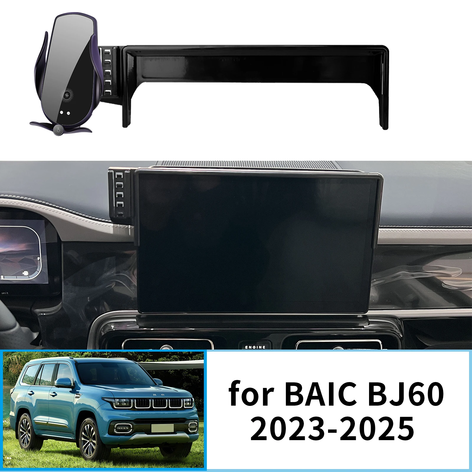 

Car Mobile Phone Holder for BAIC BJ60 2025 2024 2023 Beijing BJ60 GPS Bracket Navigation Stand Auto Accessories
