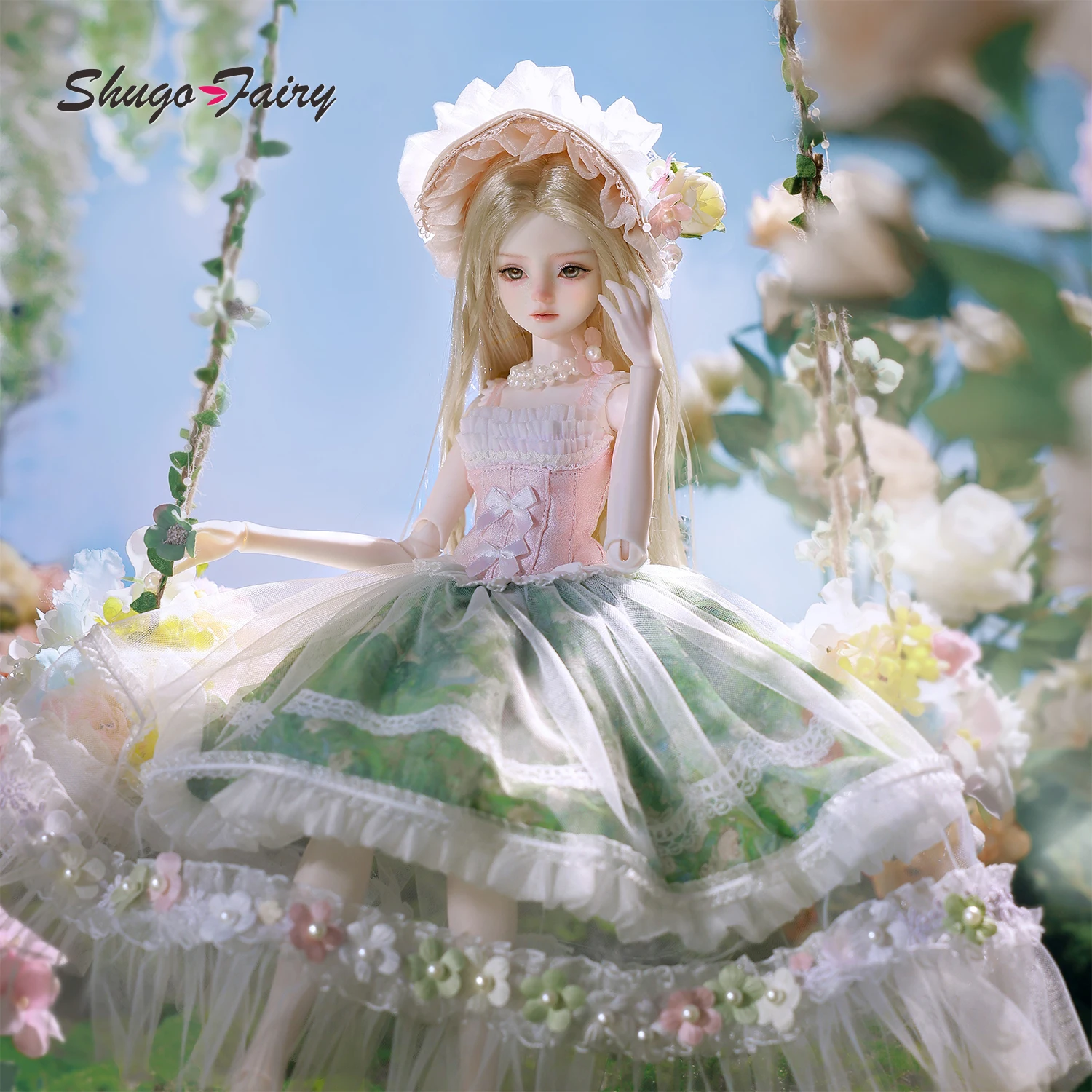 Belinda B BJD Puppe 1/4 Komplettset – Impressionist Monet Ölgemälde Mädchen Pastoraler Stil Komplettset Option Shugafairy