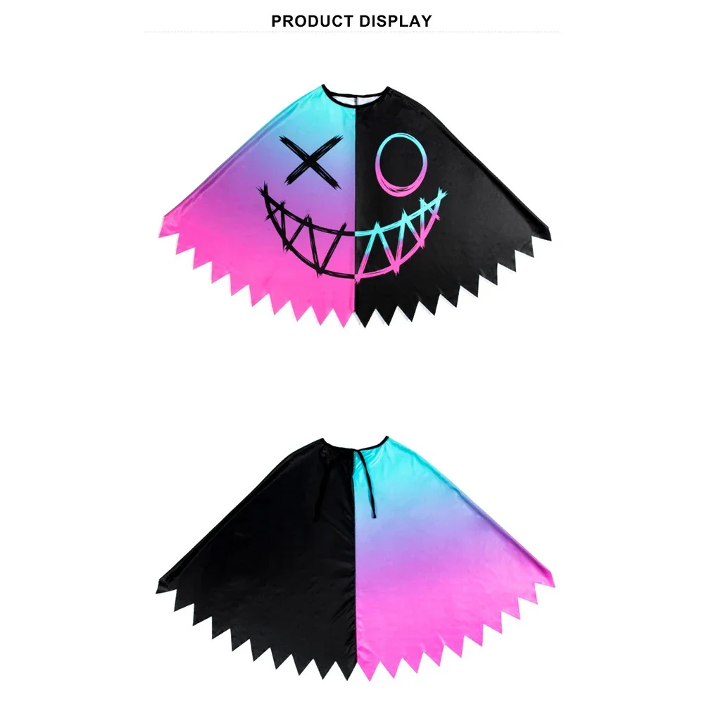 هالوين الكبار مهرج الفلورسنت عباءة حفلة كرنفال مهرجان الزي اكسسوارات النساء هارليكوين تأثيري حلي الدعامة