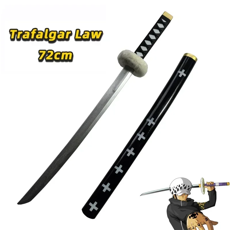 72cm Anime Cosplay Roronoa Zoro Katana Sword PU Trafalgar Law Sword Role Playing Aki Mizu Samurai Weapon Party boy Gifts model