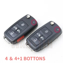 4 5 Bottons Car Key Case Shell Housing for VW Volkswagen Sharan Multivan T5 Caravelle MPV Auto Folding Fob Cover Replacement