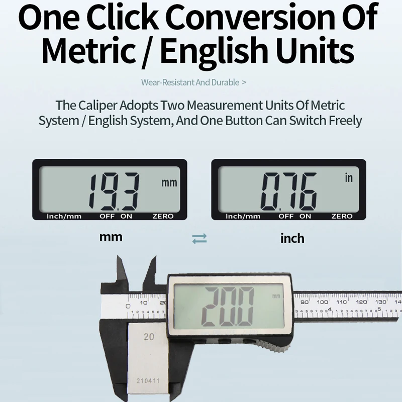 Plastic Digital Caliper Large LCD Screen Electronic Handle Vernier Measuring Piston Tool Micrometer Ruler Pachometer Gauge 150