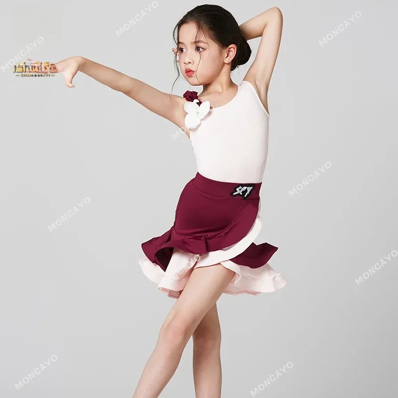 

Cha Cha Tango Rumba Latin Dance Dress for Girls Training Samba Salsa Dancing Clothes Kids Competition Ballroom Dresses Costume
