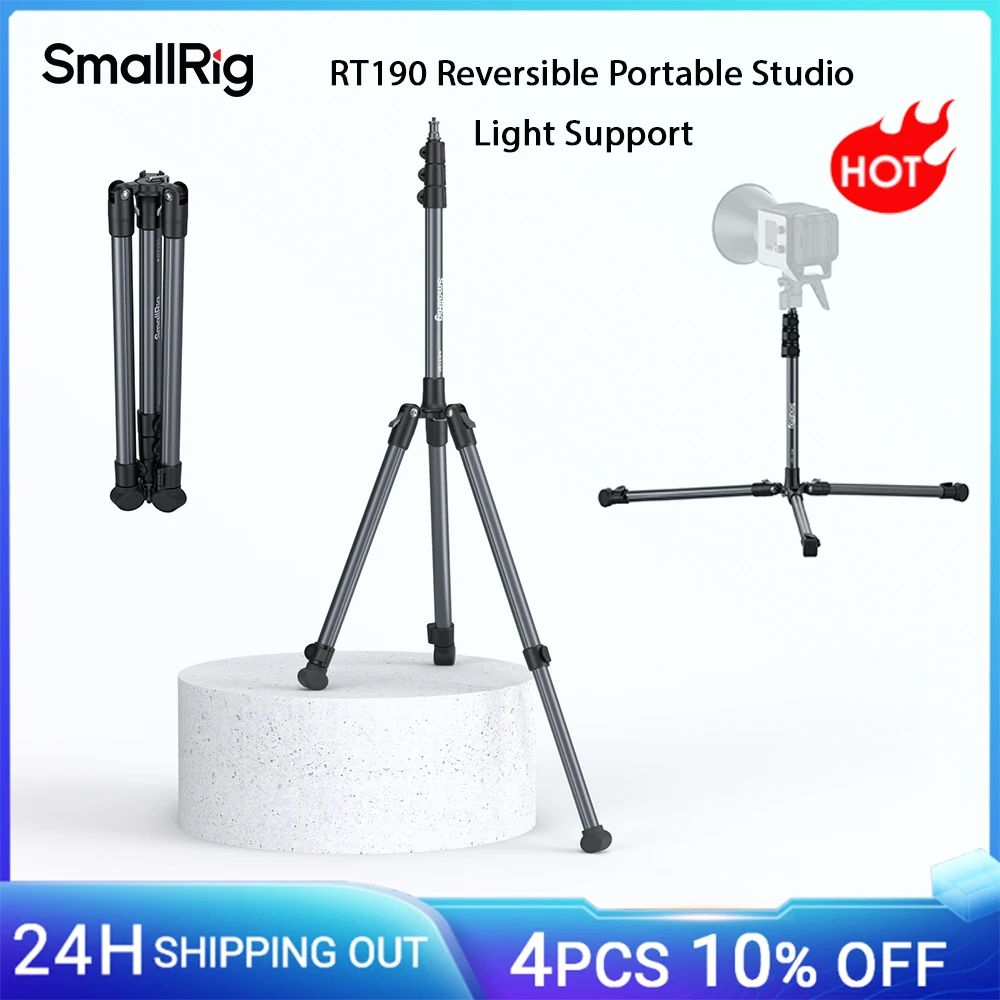 smallrig-rt190-リバーシブルポータブルスタジオライトサポート、スピードライト用-led-ビデオライト、カメラ、アクションカム用-5475