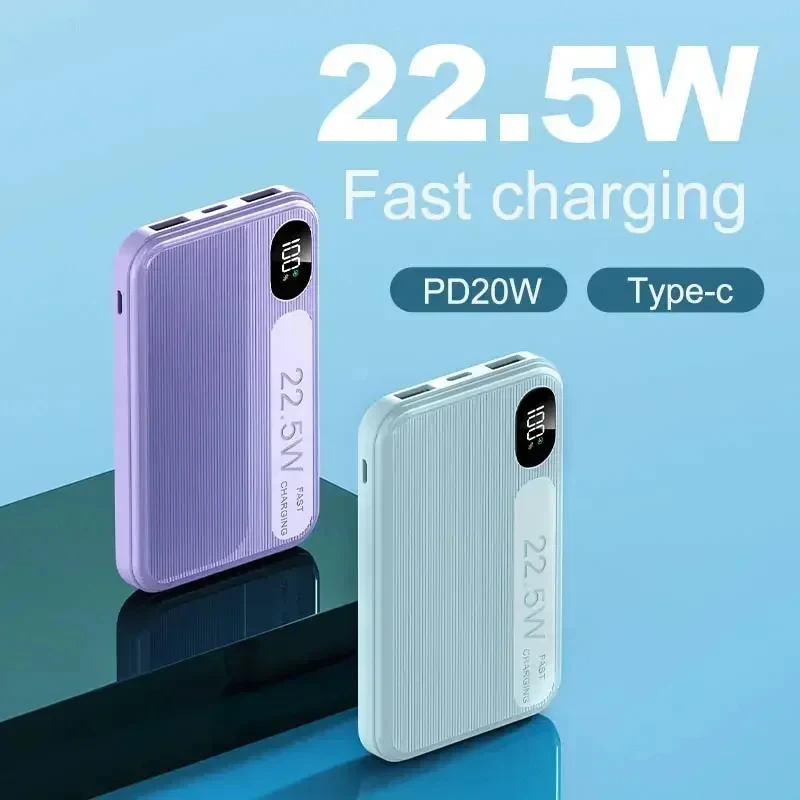 Lenovo Mini Power Bank 50000mah Super szybkie ładowanie PD22.5W Cyfrowy wyświetlacz Power Bank Ultra duża pojemność Powerbanks