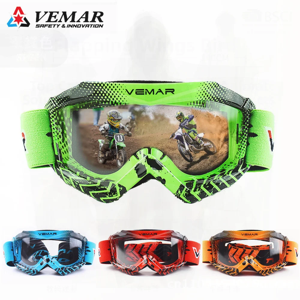 

Unisex Motorcycle Riding Goggles Windproof Anti-Fog Dustproof Mountaineering Snow Goggles Interchangeable Lenses Full Frame PC