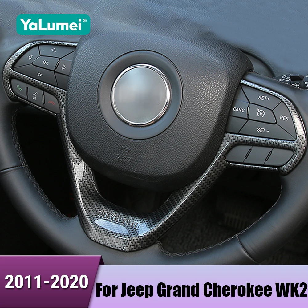 

ABS автомобильная панель рулевого колеса, декоративная накладка для Jeep Grand Cherokee WK2 2011 2012 2013 2014 2015 2016 2017 2018 2019 2020