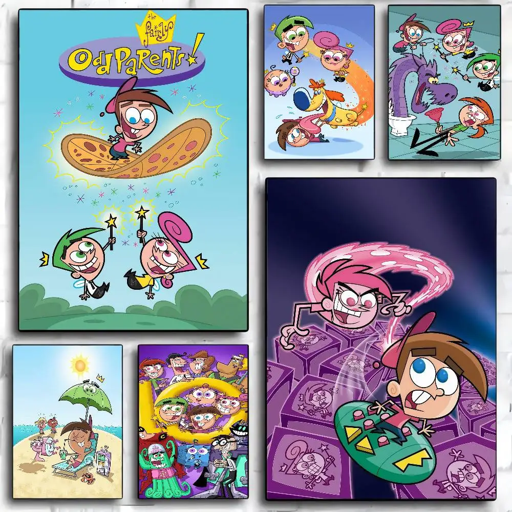 The Fairly Oddparents مطبوعات وملصقات ذات نوعية جيدة لغرفة عتيقة ديكور المنزل والمقهى لوحة جدارية فنية جمالية #2