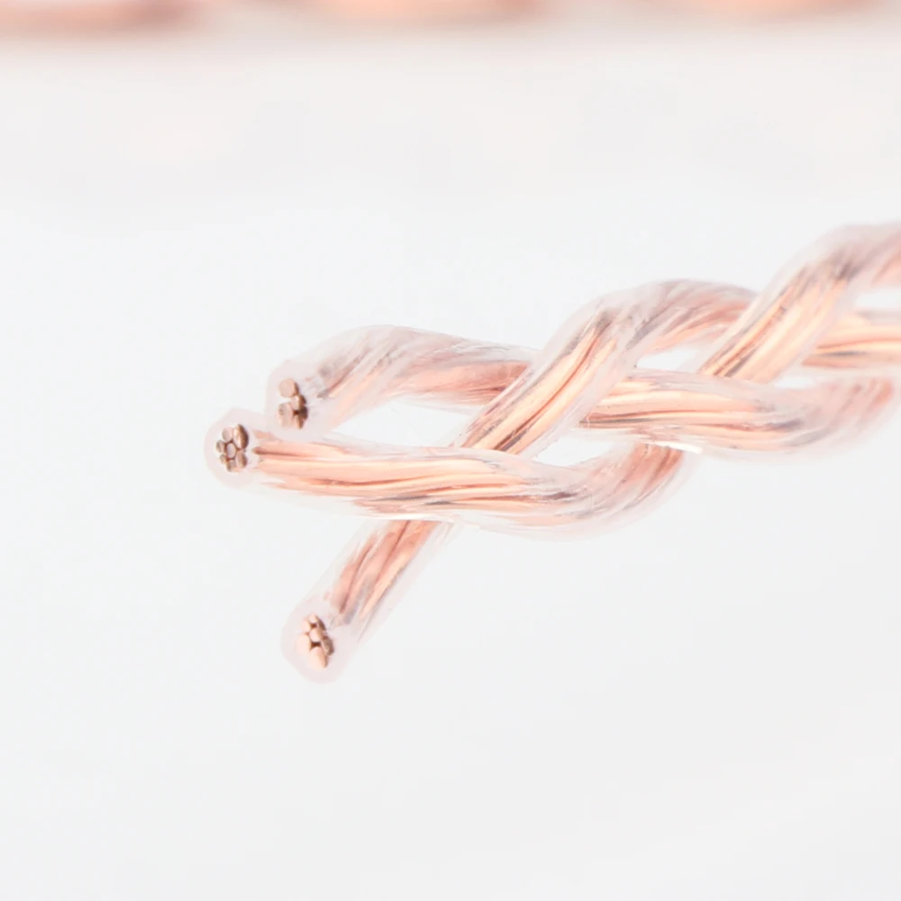 3Cu 3core weaving OCC Copper speaker Wire Teflon RCA Cable hifi audio interconnect cable wire audio video extend single wire