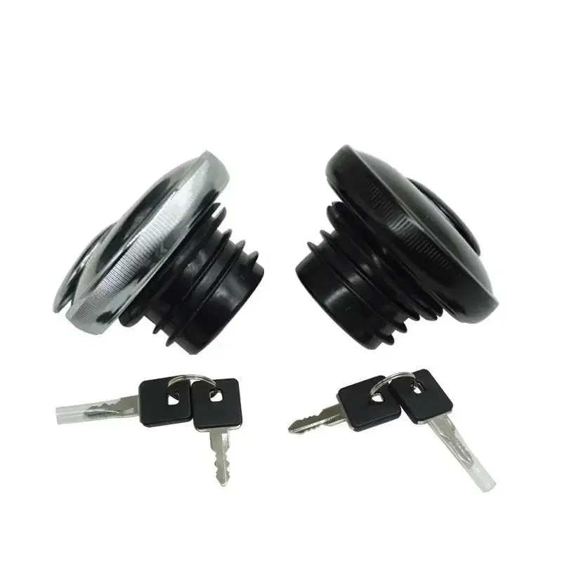 For Harley 883 Motorcycle CNC Fuel Caps Lock With Keys Black/Silver Aluminum Oil Tank Cap
