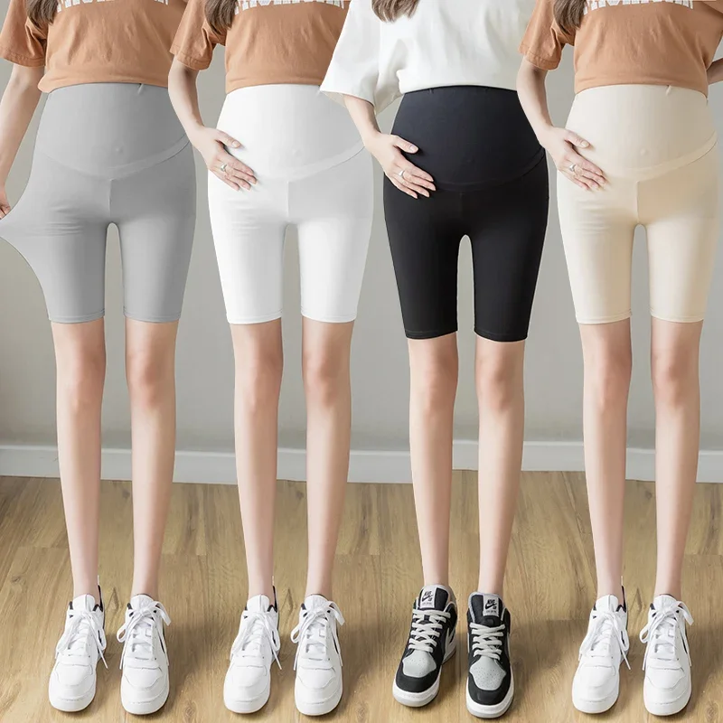 

Summer Half Legging Pants for Maternity Waist Support Belly Tights Clothes for Pregnant Women Sports Yoga Youth Pregnancy Wear