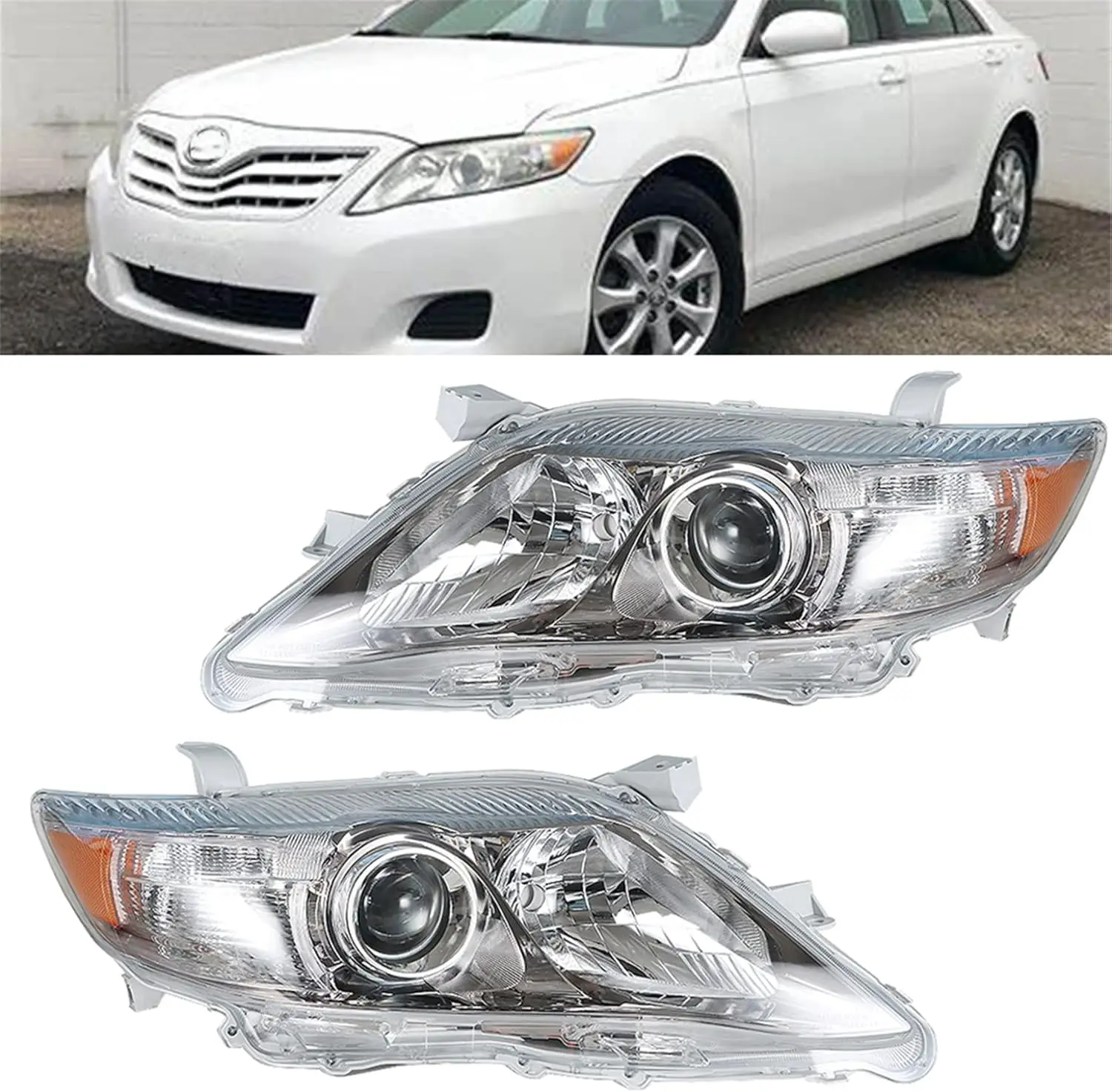 

Фары в сборе TO2502193 TO2503193, замена для Toyota Camry SE 2010 2011, пара фар проектора, левая и правая сторона (