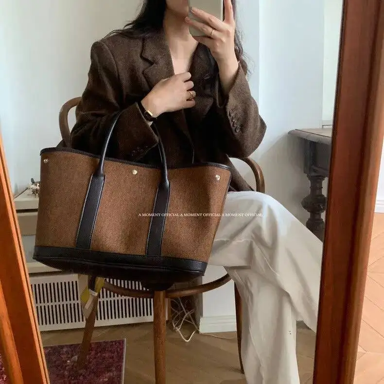 Bloom Retro Weave Tote Women Holiday Straw Weaving Designer Bag Ladies Vintage Travel Shoulder Handbag 2025 New
