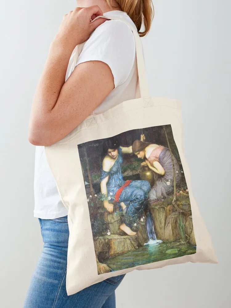 

Nymphs Finding the Head of Orpheus - John William Waterhouse Tote Bag Cloth bags shopping cart bags Gift bags Handbags