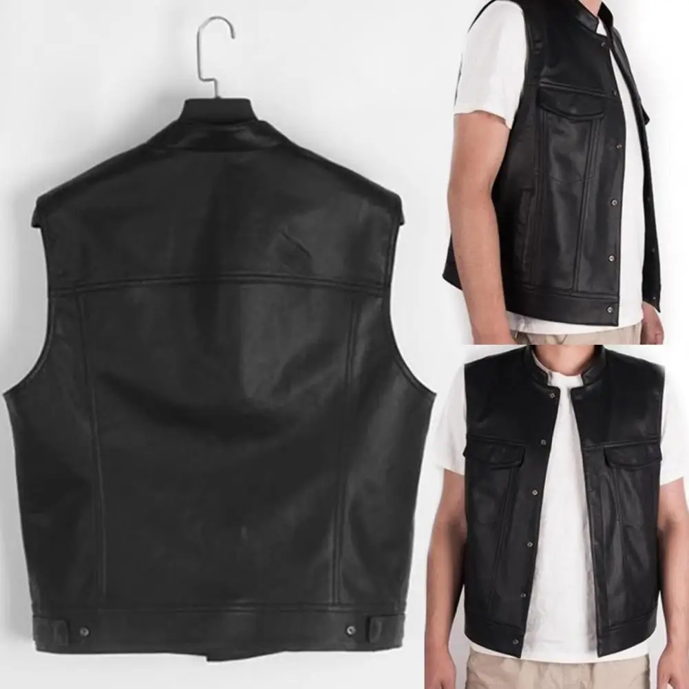 

Motorcycle Jacket Vest Wear Resistant Waistcoat All Match Windproof Outdoor Stand Collar Men Waistcoat