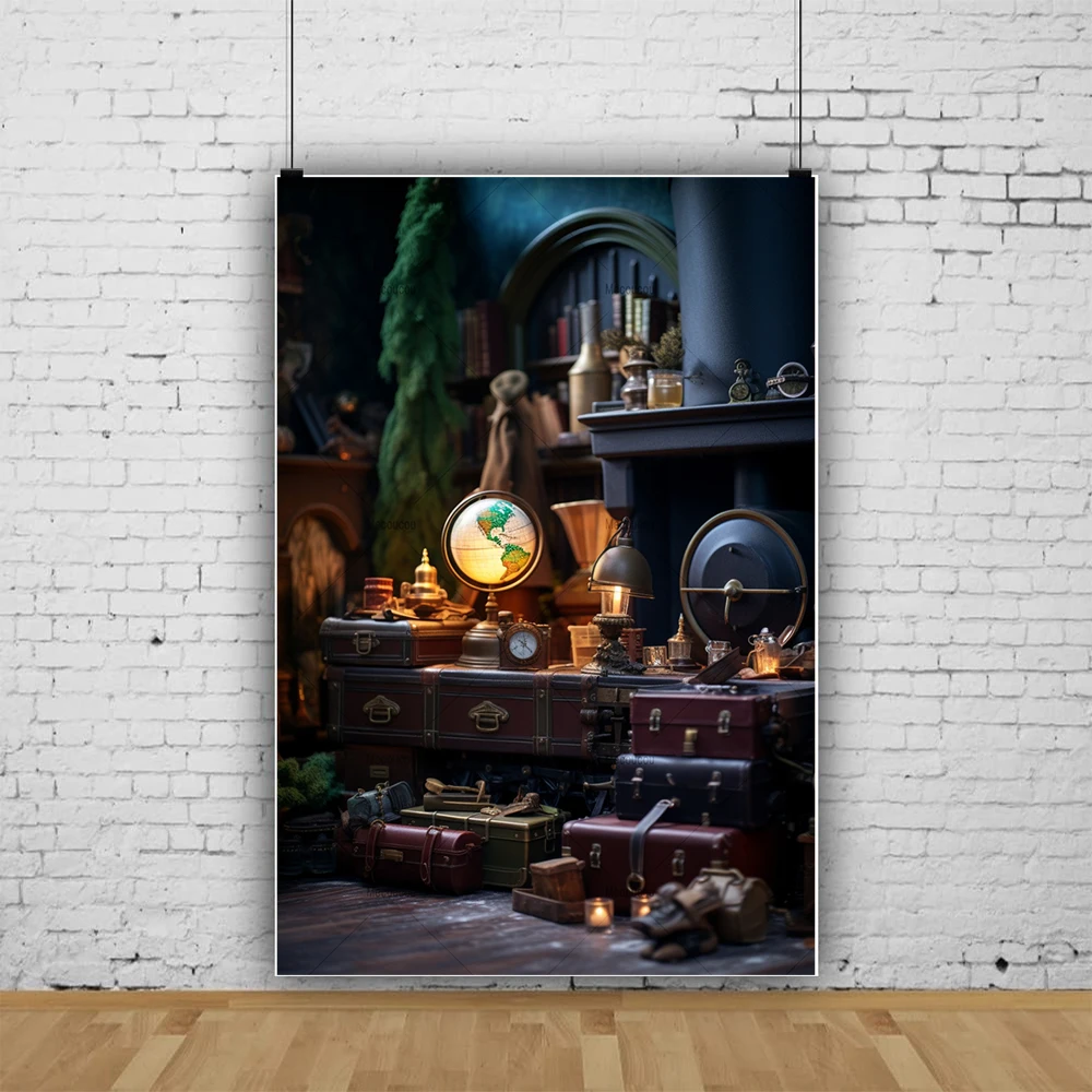 Wizard Castle Magic Academy Kid Baby Birthday Party Vertical Backdrop Custom Kid Room Photography Poster Studio Decor Background