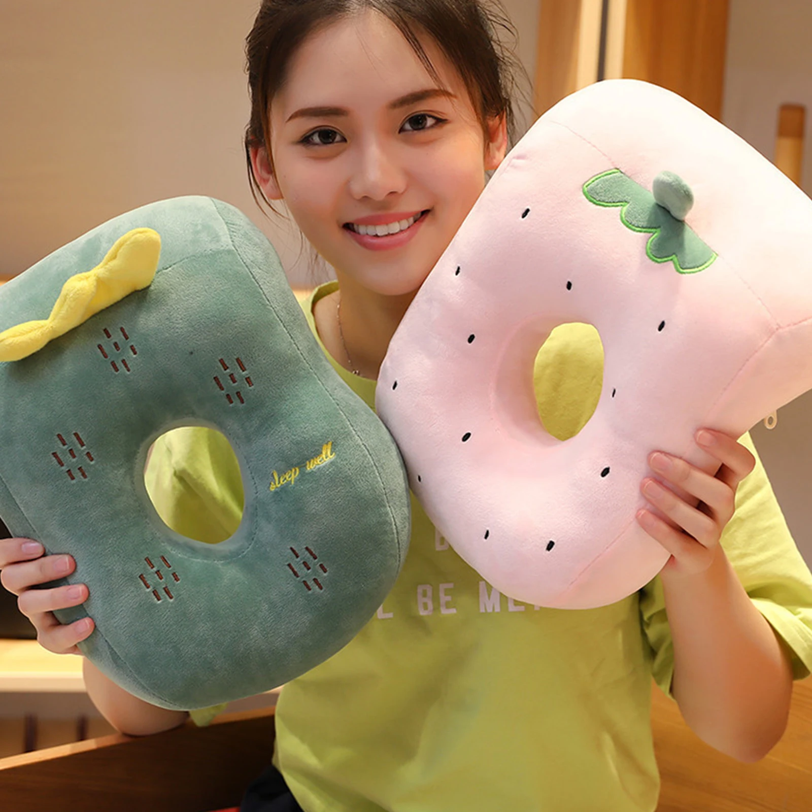 Ohren Löcher Nickerchen Kissen Cartoon Tier Design Ohr Schmerzen Relief Büro Home Reise Camping Bequeme Schlaf Zubehör Tragen