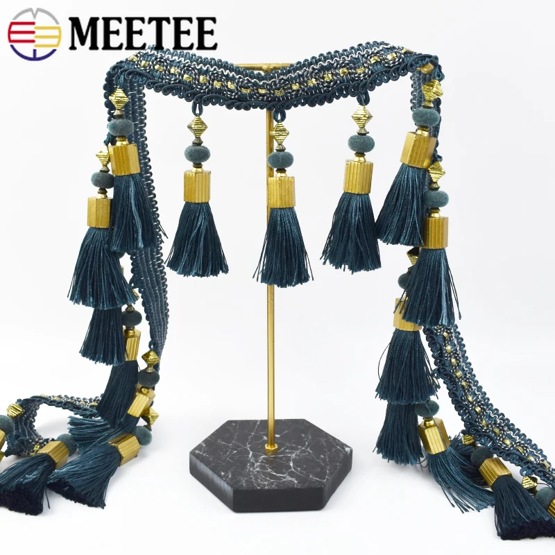 

1/2Meters 12.5cm Colored Tassel Fringe for Curtain Home Textile Decor Lace Trim Beaded Trimming Tassels DIY Sewing Accessories