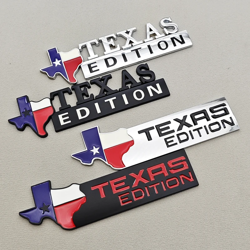 1pc 3d metal adesivo de carro logotipo edição texas leão estrela tronco traseiro badg fender lado emblema decalques para chevy gmc silverado sierra