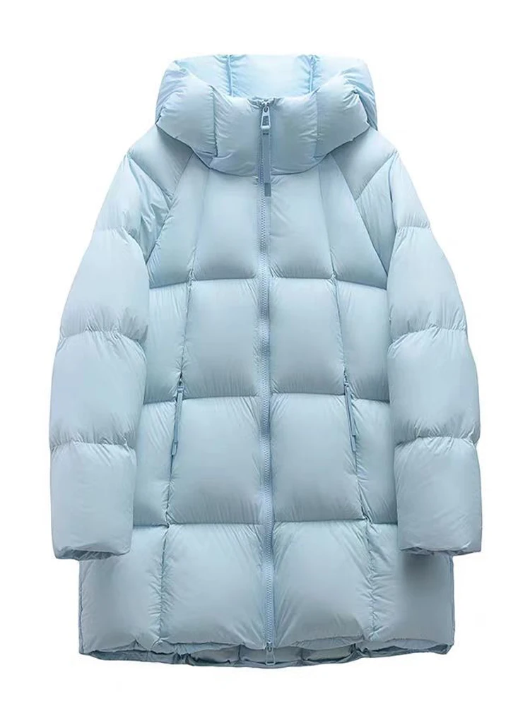 سترة قطنية جديدة لشتاء 2025 متوسطة الطول وخفيفة للغاية وجميلة المظهر معطف نسائي سميك من القطن الدافئ
