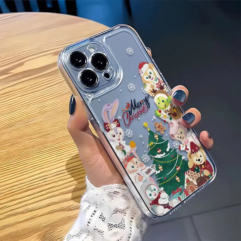 Christmas Family Gathering Phone Case For iPhone 16 15 14 13 12 11 Pro Max XR X XS 14 15 7 8 Plus Y2K So Cute Soft Cover