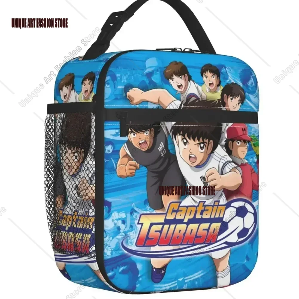

Captain Tsubasa Anime Lunch Bag Women Thermal Cooler Insulated Lunch Boxes for Student School