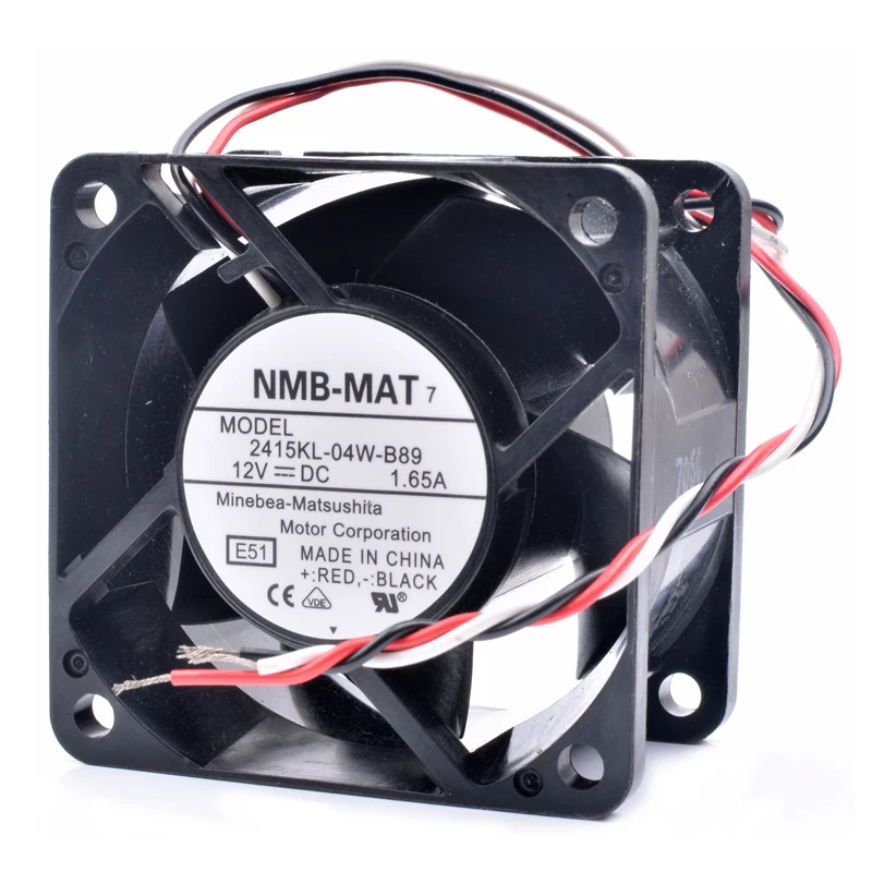 Original 2415KL-04W-B89 6cm 6038 60x60x38mm 12V 1.65A 3 line server chassis cooling fan