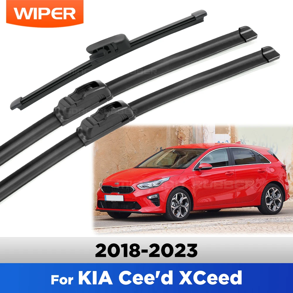 

For KIA Cee'd Ceed XCeed CD 2018-2023 2019 2020 Wiper Front & Rear Wiper Blades Windshield Windscreen Window Brushes 26"+16"+12"