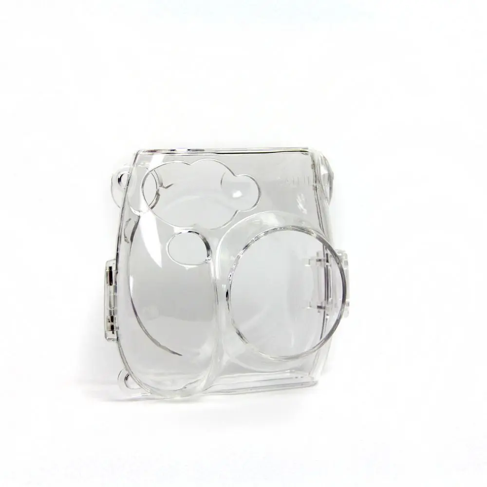 with Strap Instant Camera Case Crystal Hard Protective Cover Transparent Clear Storage Bag for Fujifilm Instax mini 7s/7c