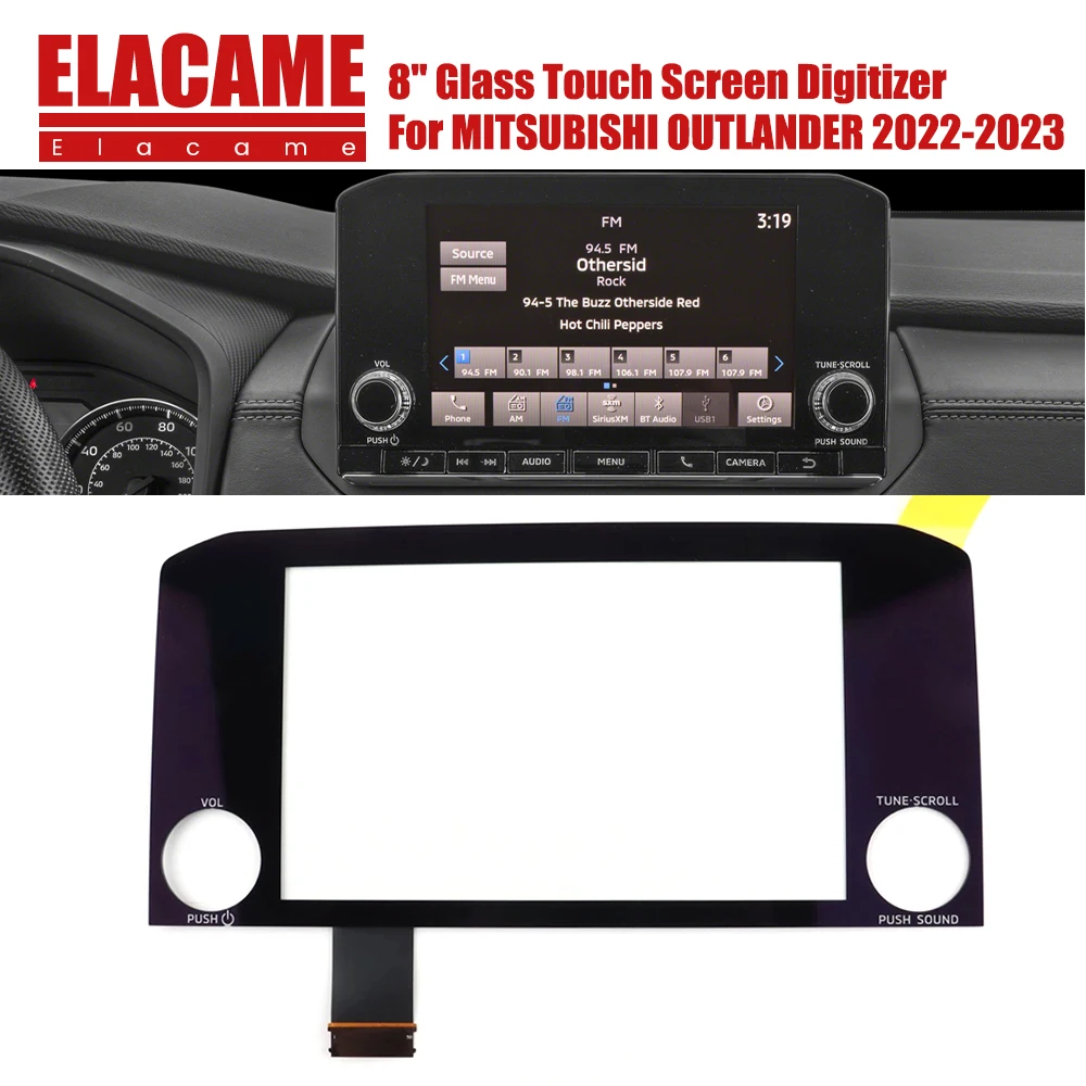 

8Inch Glass Digitizer For Mitsubishi Outlander 2022-2023 Auto Radio Display Navigation Touch Screen Parts 8740-A049