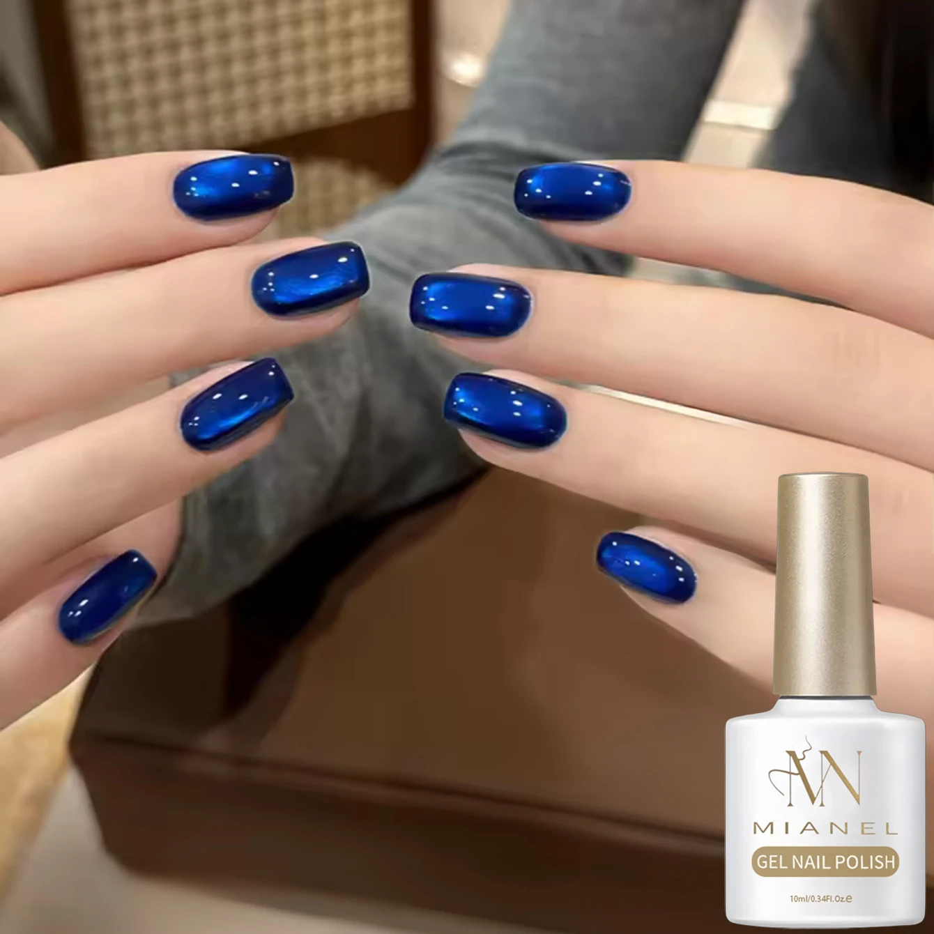 طلاء أظافر جل أزرق بتأثير عين - مراجعة Nail Art Violet وسعره
