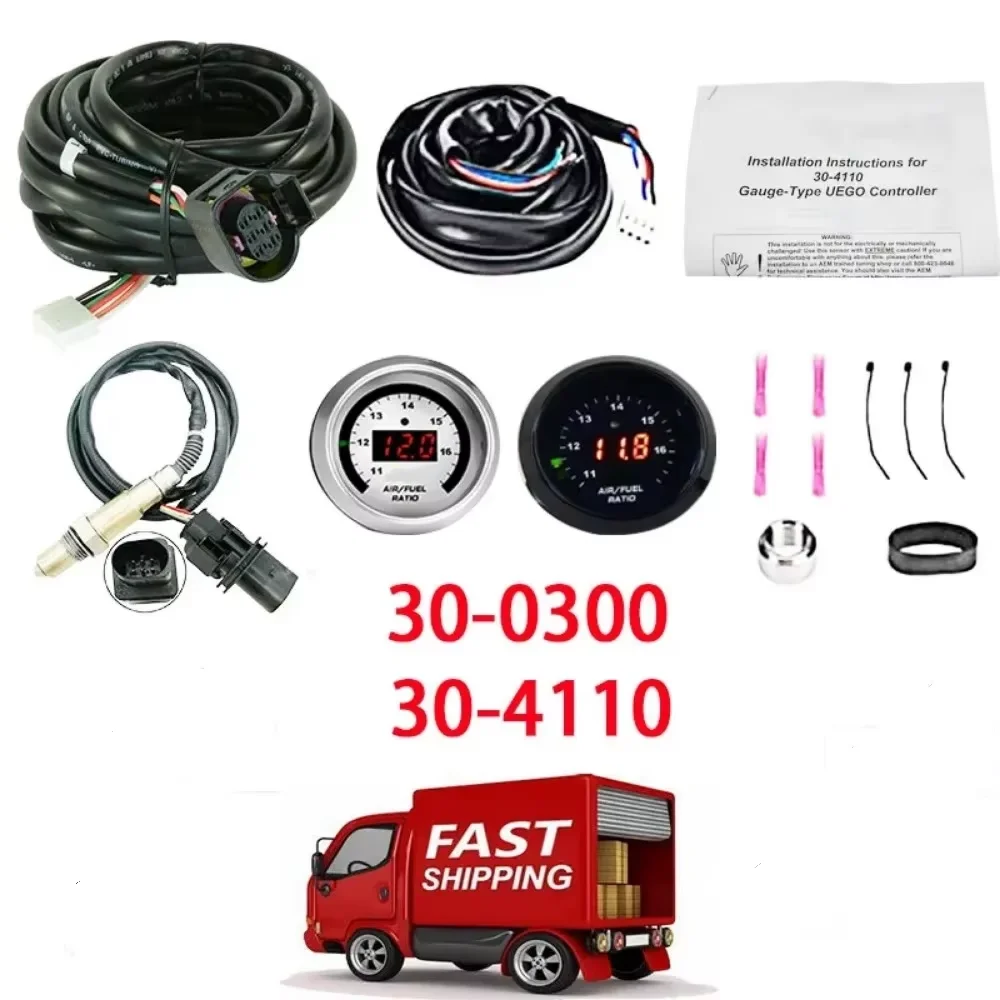 X-Series Wideband O2 Air Fuel Ratio Gauge Kit Exhaust Gas Oxygen Sensor for Nissan Volvo Lexus Cummins Suzuki 30-0300 30-4110