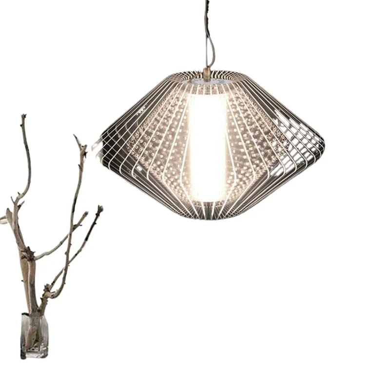 

Nordic restaurant birdcage chandelier light luxury, bar lamp simple, chandelier