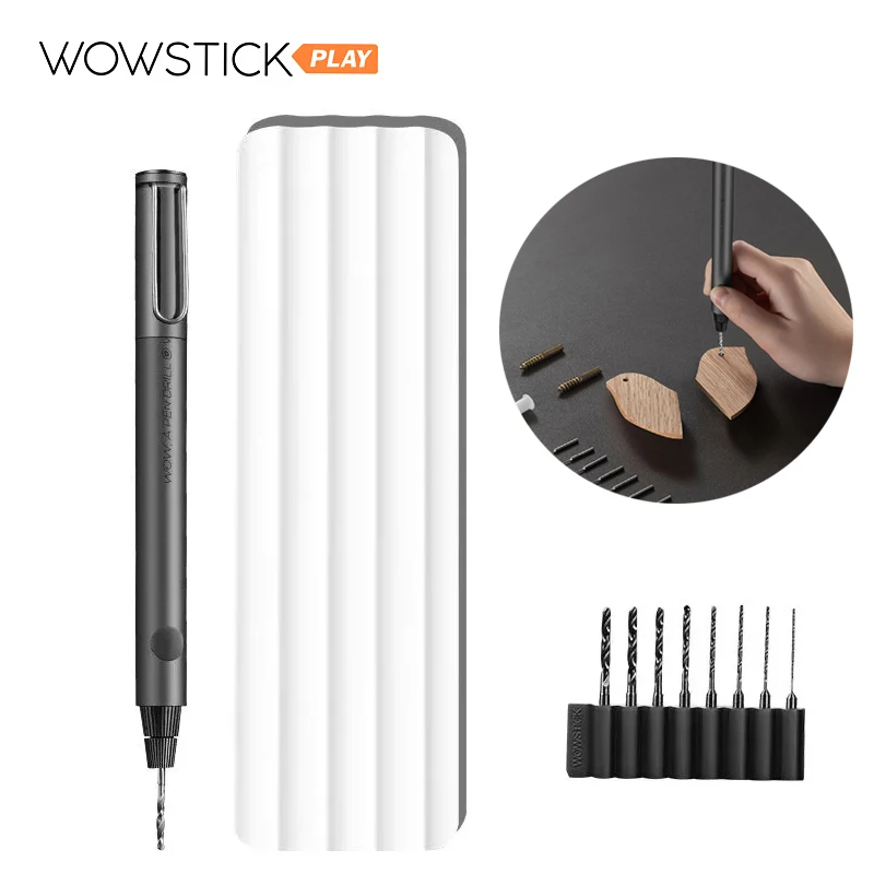 Wowstick 11 in 1 DIY Electric Drill Pen Cordless Drill Driver Kit USB Charging Multi-purpose Power Tool for Wood Plastic Metal