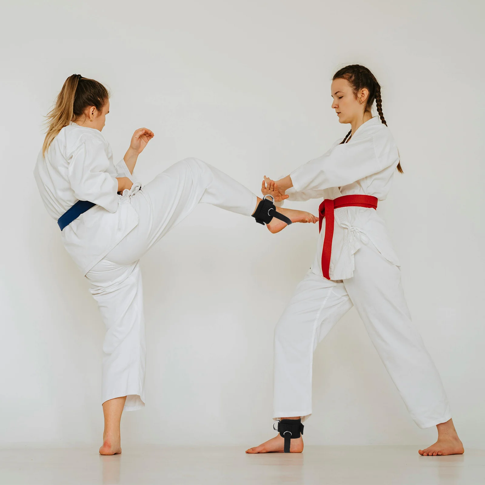 

1Pair Adjustable Ankle Straps for Taekwondo Leg Training Enhance Strength Reduce Injury Risk Dumbbell Cable Machine Foot